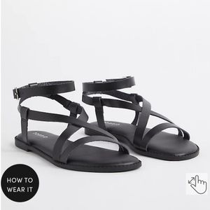 Gladiator sandals Torrid sz 10 black